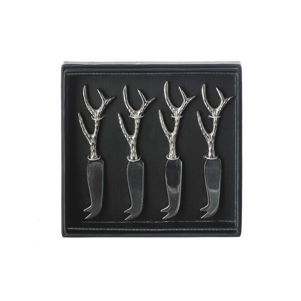 Just Slate Set of 4 Mini Antler Cheese Knives