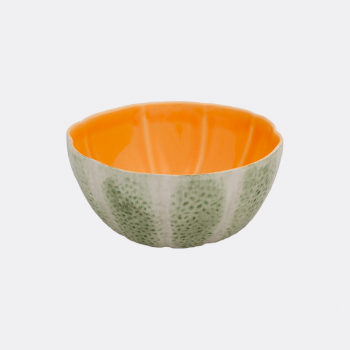 Bordallo Pinheiro Melon Mini Ceramic Bowl Green and Yellow 