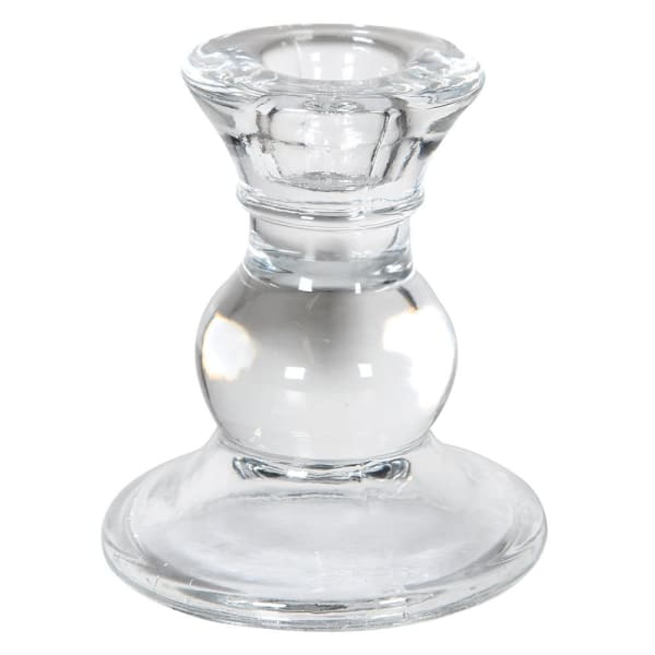 Victoria & Co. Small Glass Dinner Candle Holder