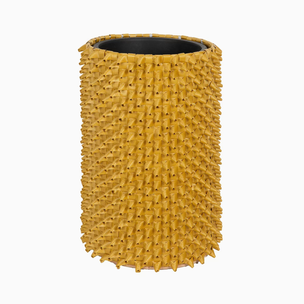 Handed By  Spire Mid Eco Friendly Plant Basket with Plant Pot Ochre Yellow