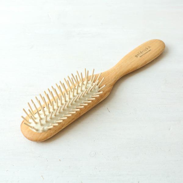 Wooden Pinned Hair Brush