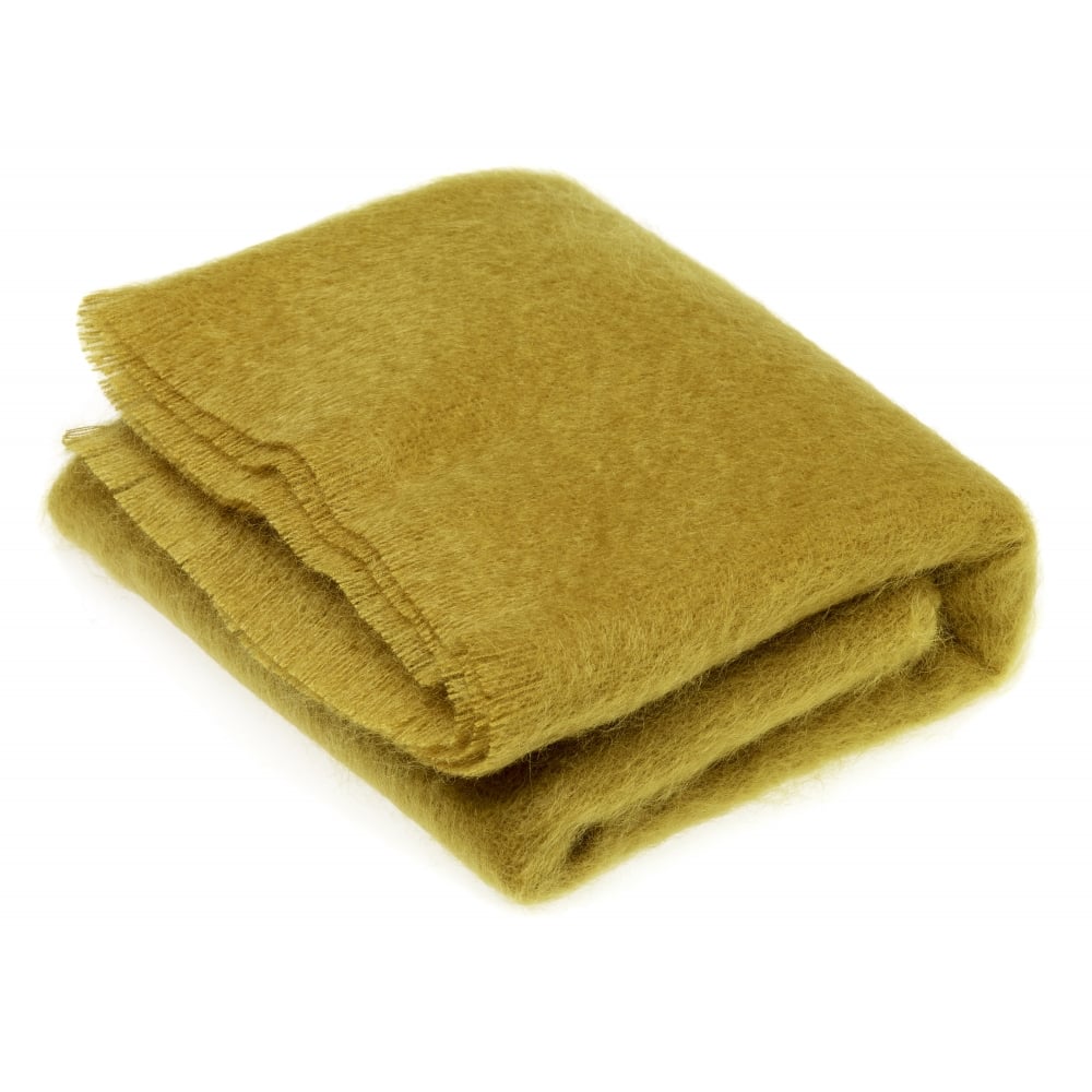 Bronte by Moon Burnt Gold Luxury Mohair Throw 