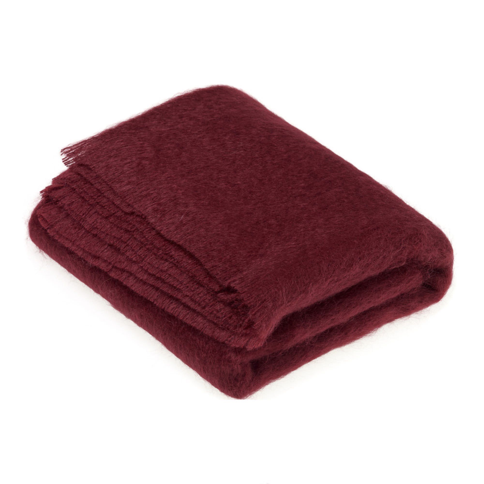 Bronte by Moon Vintage Red Luxury Mohair Throw 