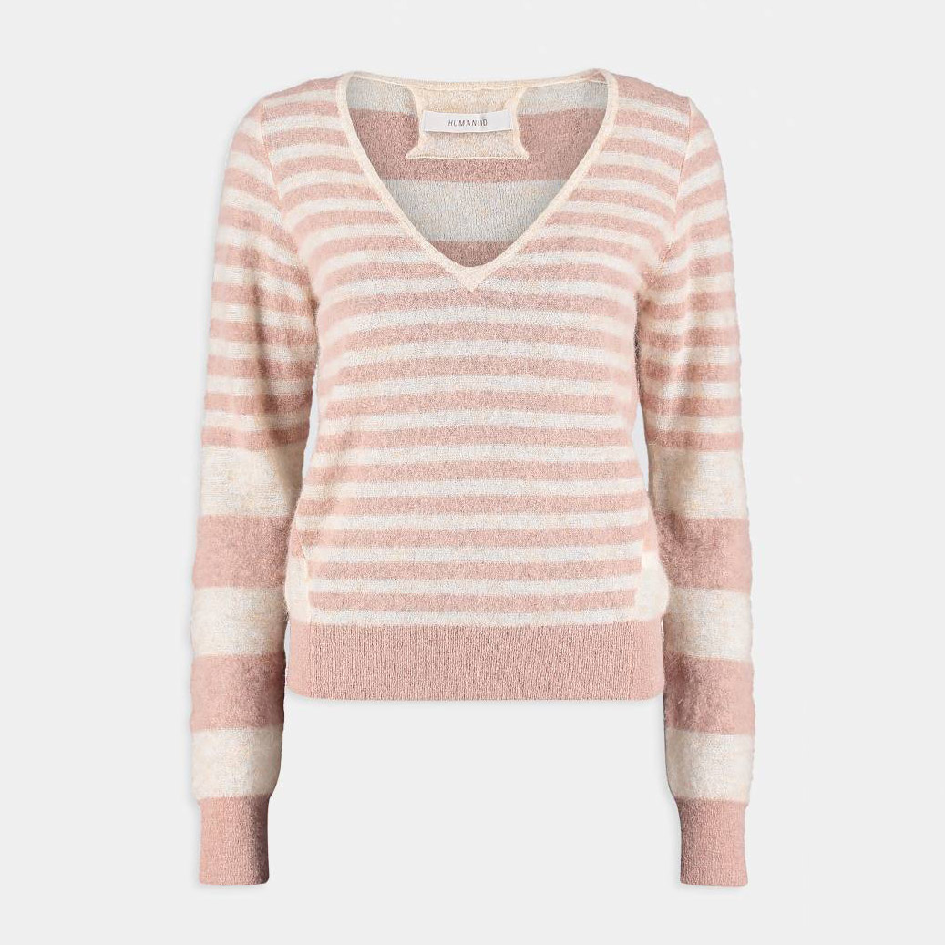 Humanoid Foster Oatmeal Stripe Pullover