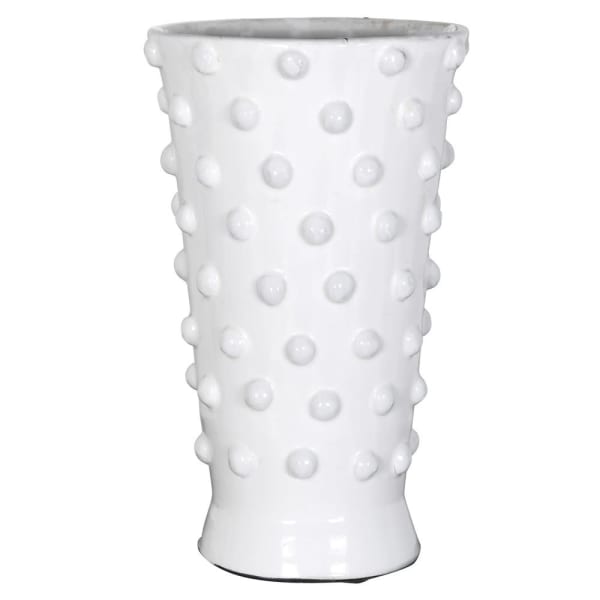 Large White Bobble Vase