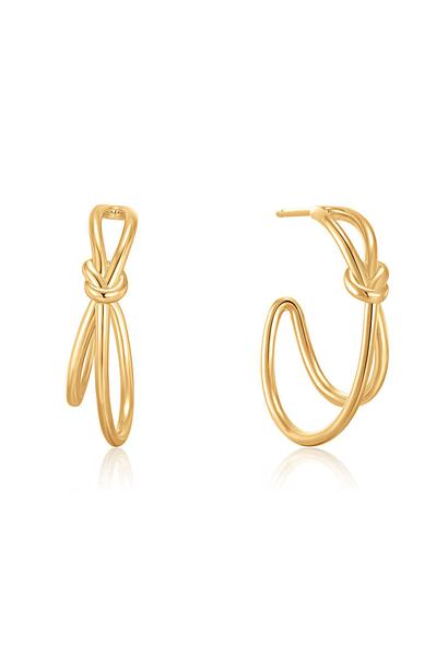 Ania Haie Aw 21 Gold Knot Hoop Earrings