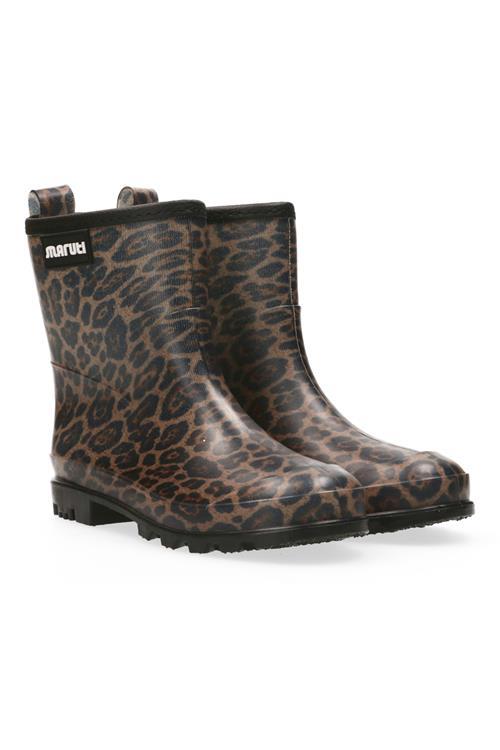 Skyler Rubber Rain Boots Leopard Beige