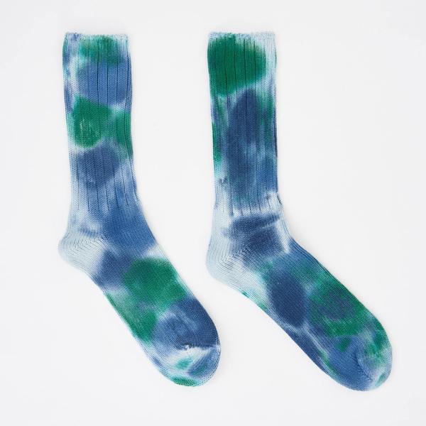 Scatter Dye Crew Sock Indigo