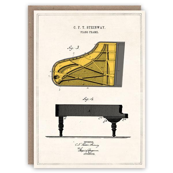 Patent Application Card Steinway Piano