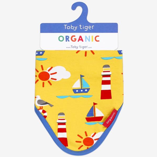 Organic Seaside Print Dribble Bib