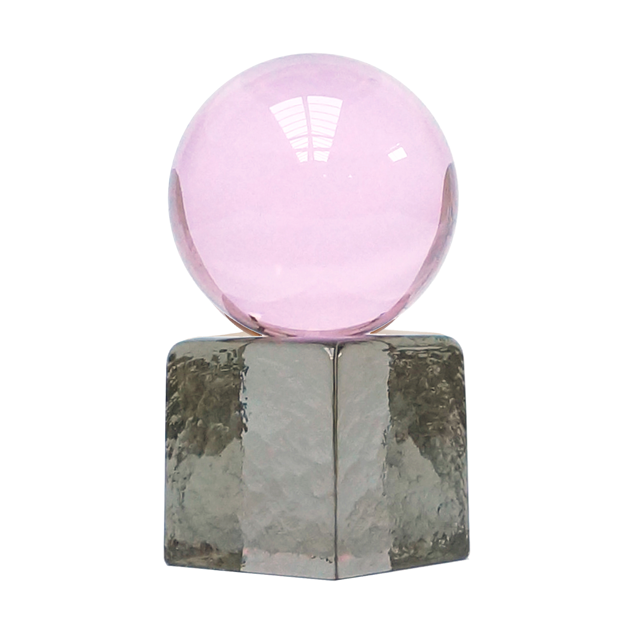 Swedish Ninja 'OH MY' Mini Glass Sculpture - Pink / Tourmaline
