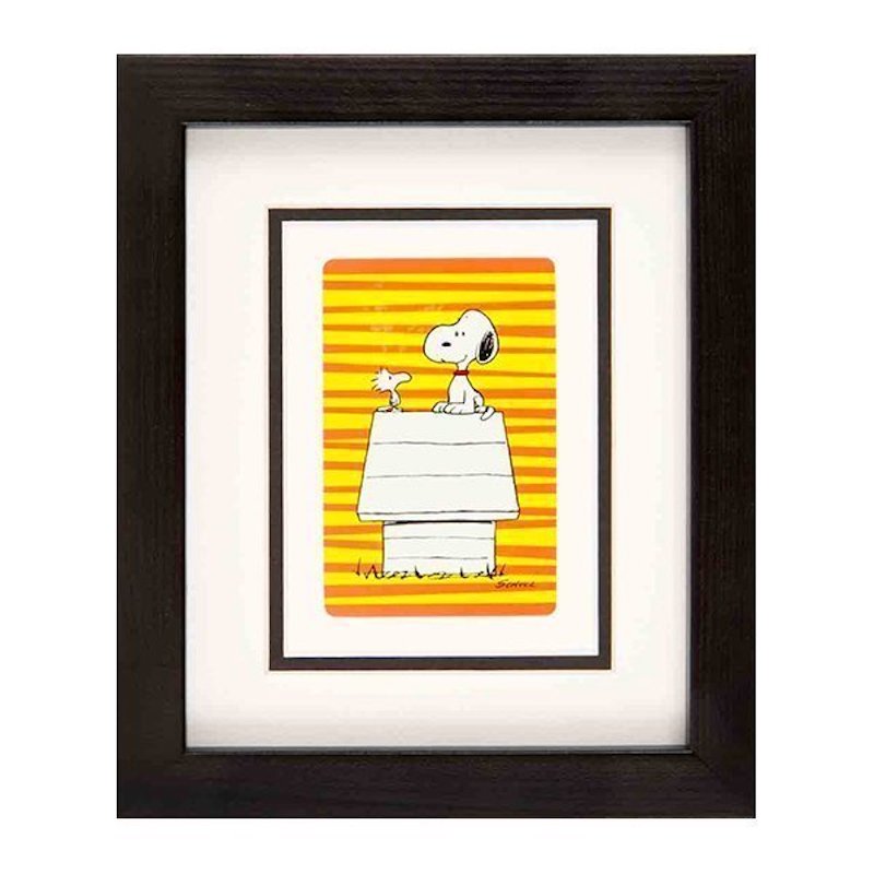 Striped Snoopy Framed