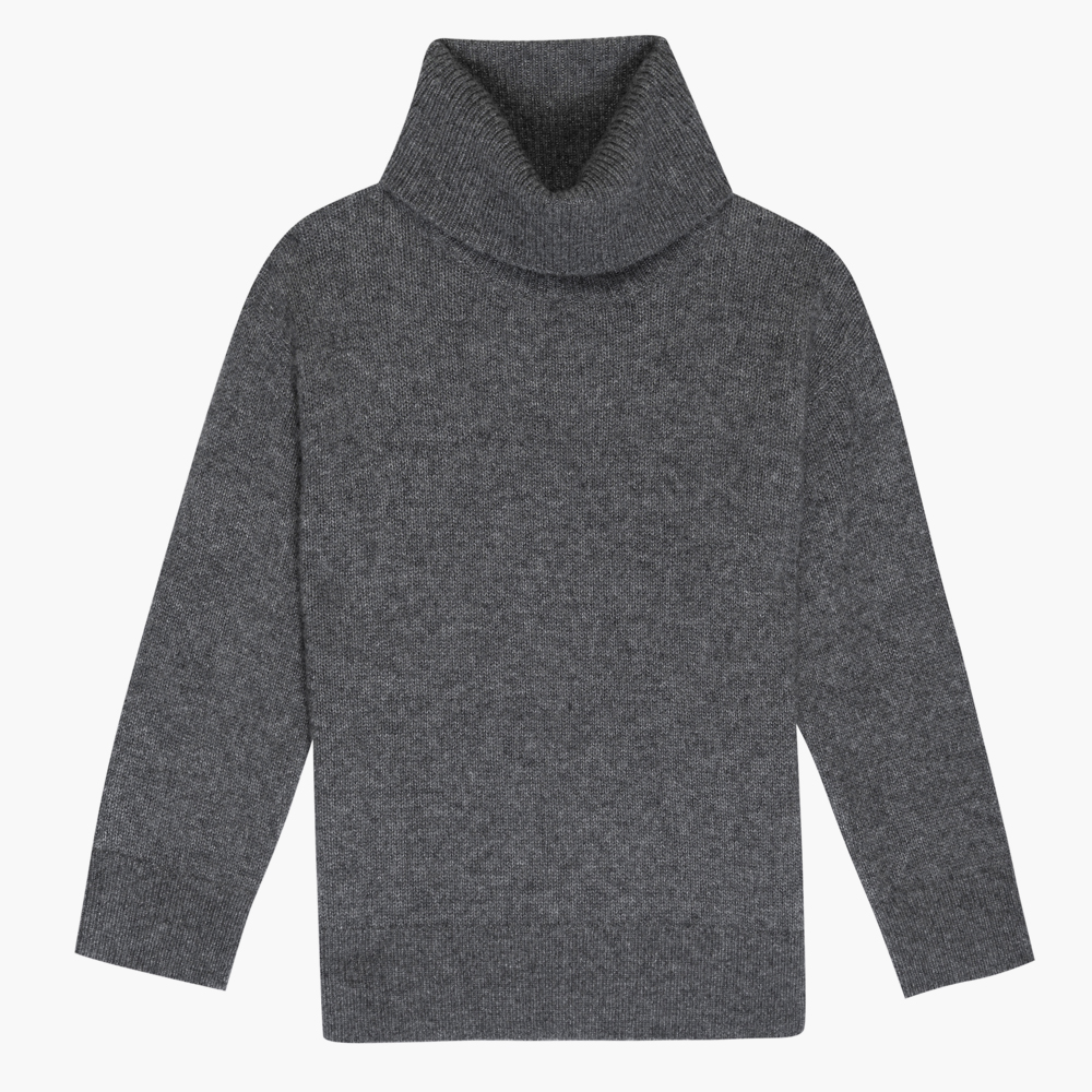 Rails Imogen Cashmere + Silk Turtleneck Sweater Thunder Grey 