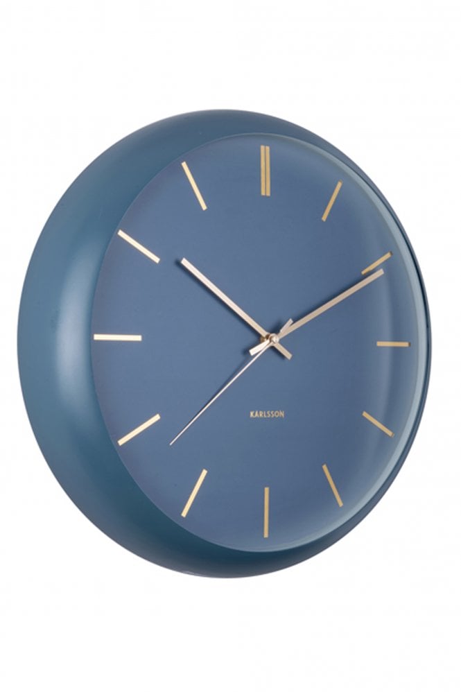 The Home Collection Wall Clock Globe In Dark Blue