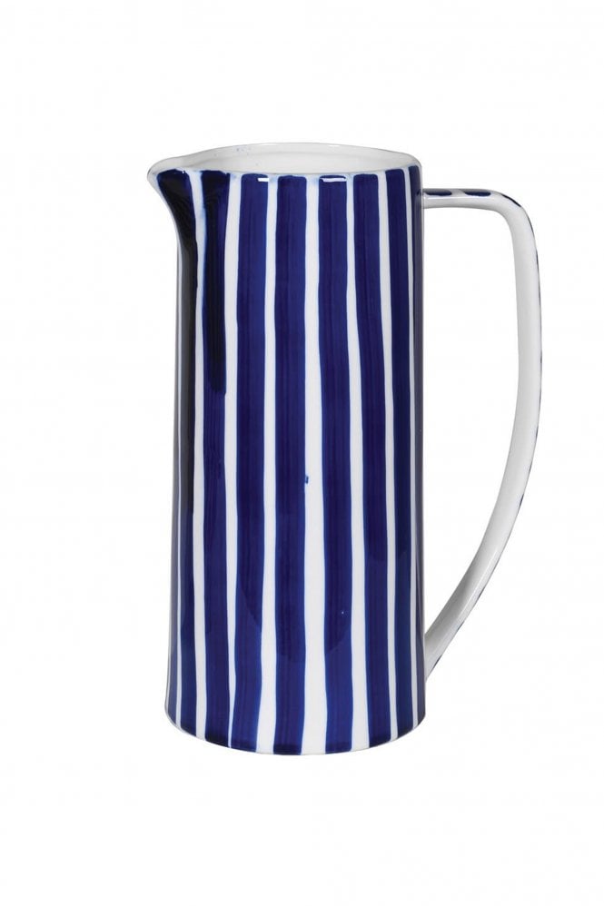 The Home Collection Navy And White Stripe Jug