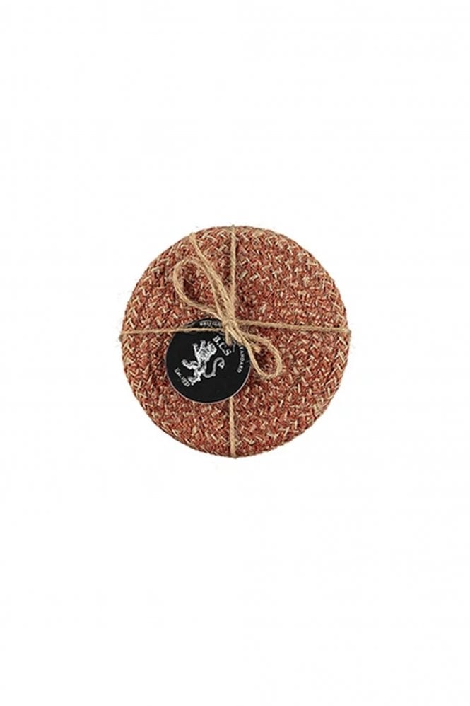 The Home Collection Woven Jute Coasters Set Of 4 In Brick