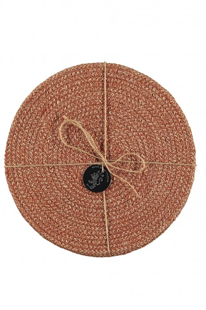 The Home Collection Woven Jute Placemats Set Of 4 In Brick
