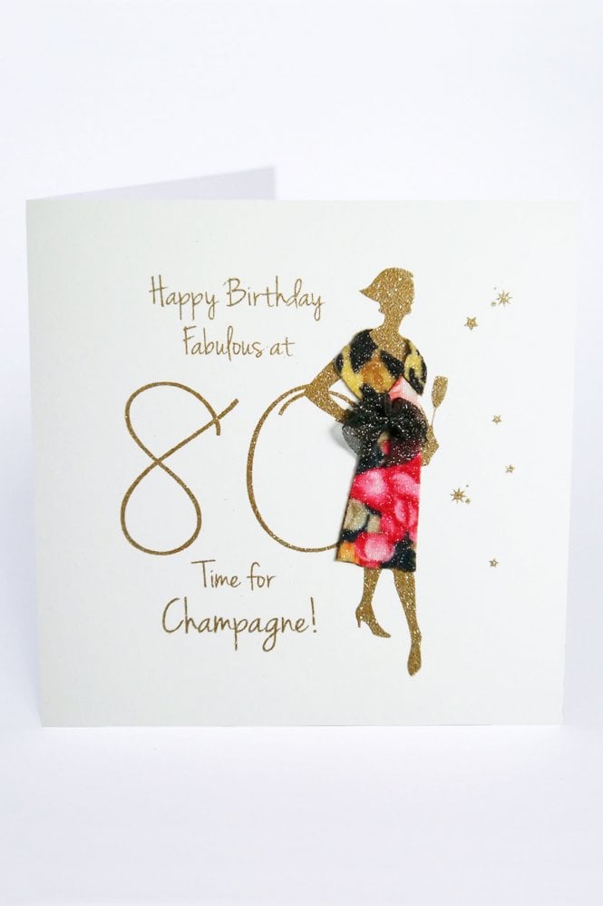 Happy Birthday Fabulous At 80 Time For Champagne Car