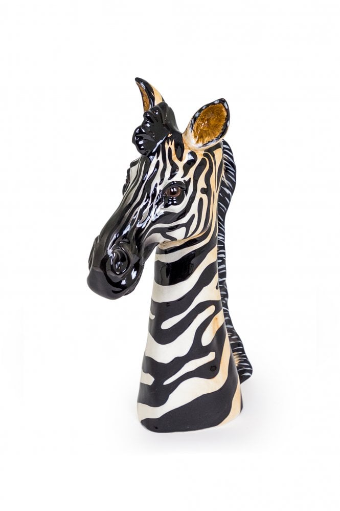 Ceramic Zebra Head Vase