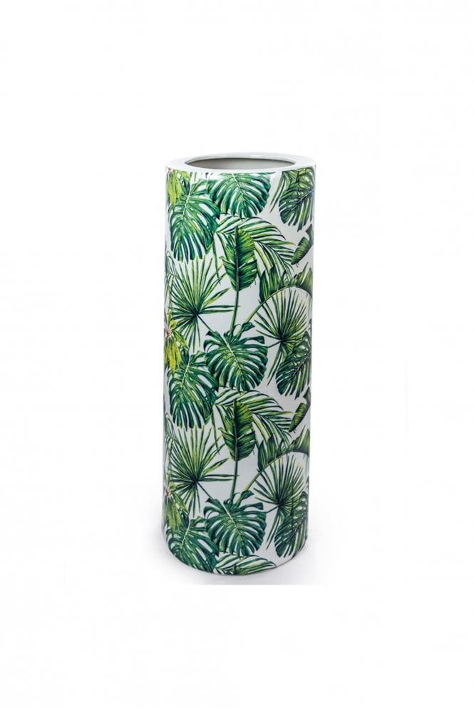 The Home Collection Ceramic Tropical Leaf Umbrella Stand
