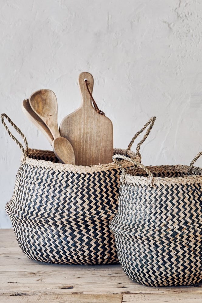 Nkuku Ekuri Basket In Black And Natural