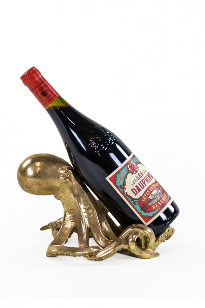 The Home Collection Gold Octopus Wine Bottle Holder