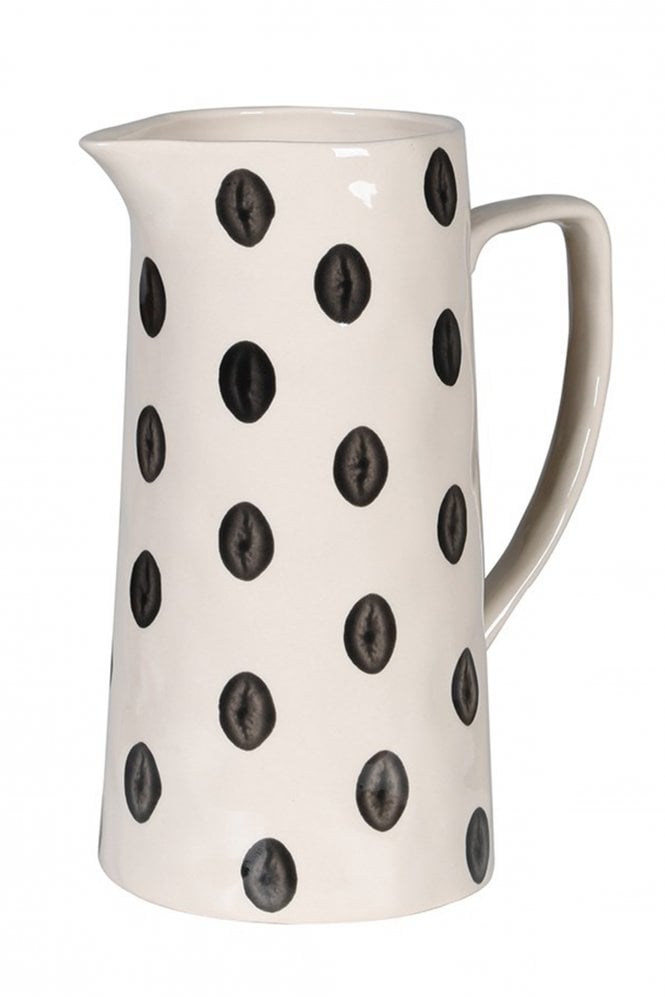 The Home Collection Black And White Polka Dotty Jug