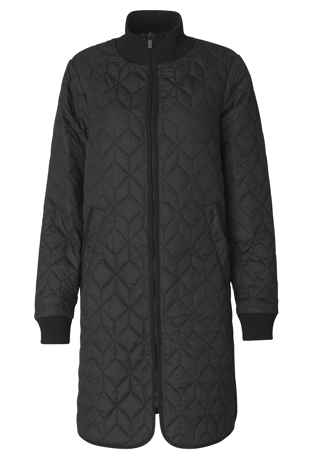 ART06 Padded Quilt Coat Black