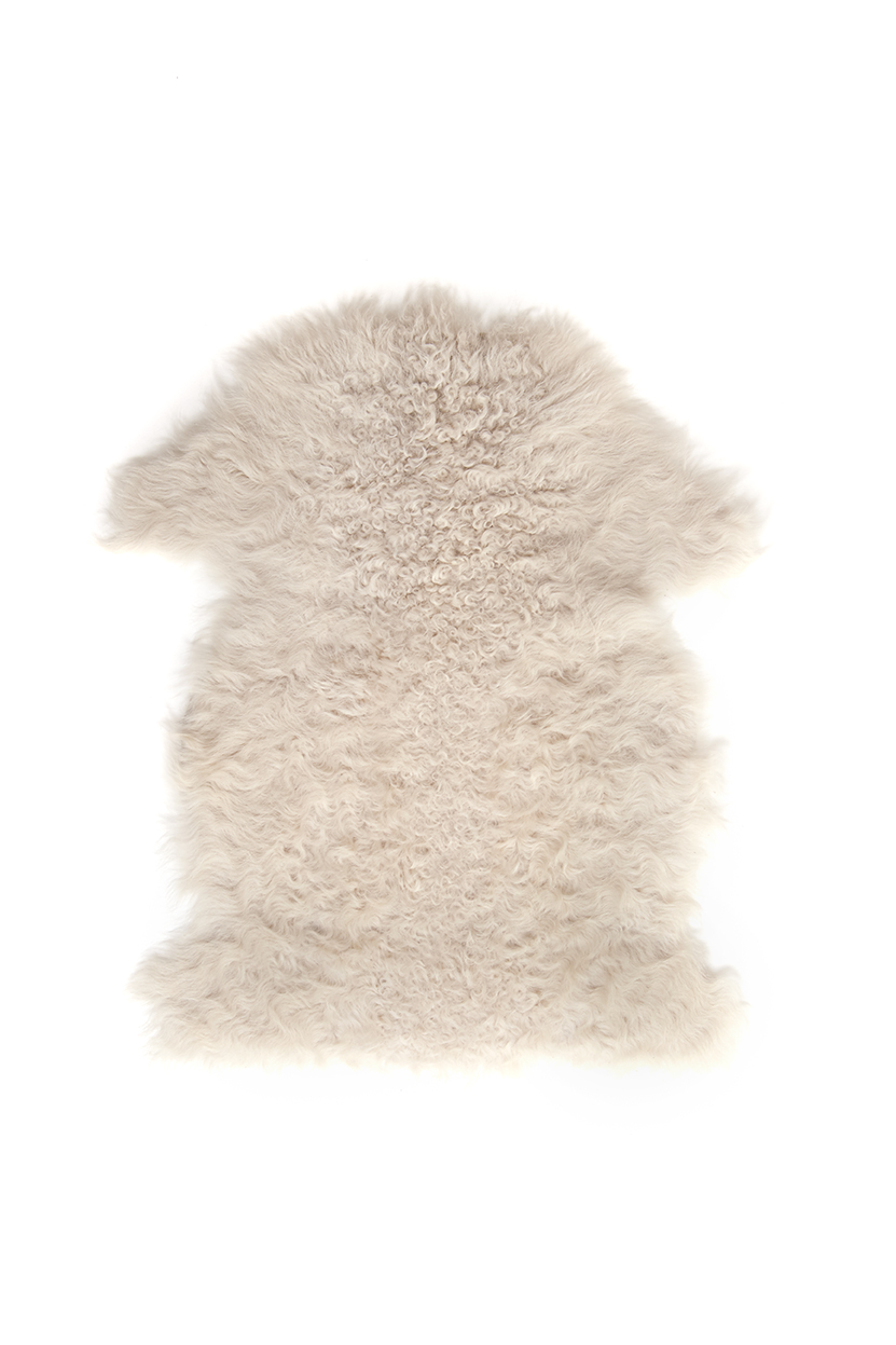 Gushlow & Cole Small Beige Curly Toscana Sheepskin/Shearling Rug