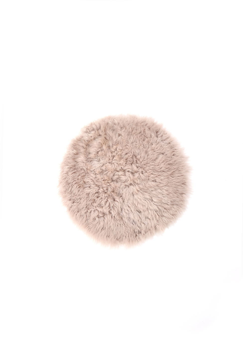 Gushlow & Cole Beige Curly Sheepskin/Shearling Seat Pad