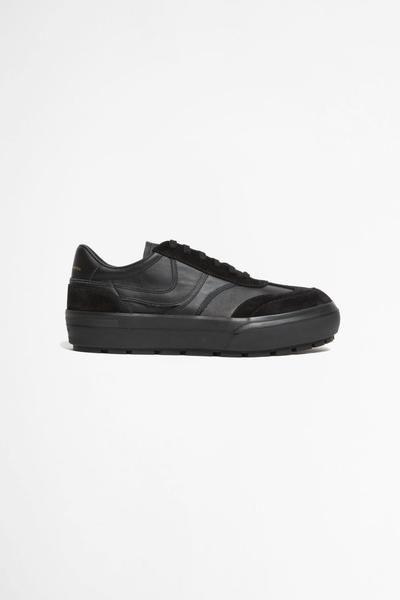 Black Leather Sneakers