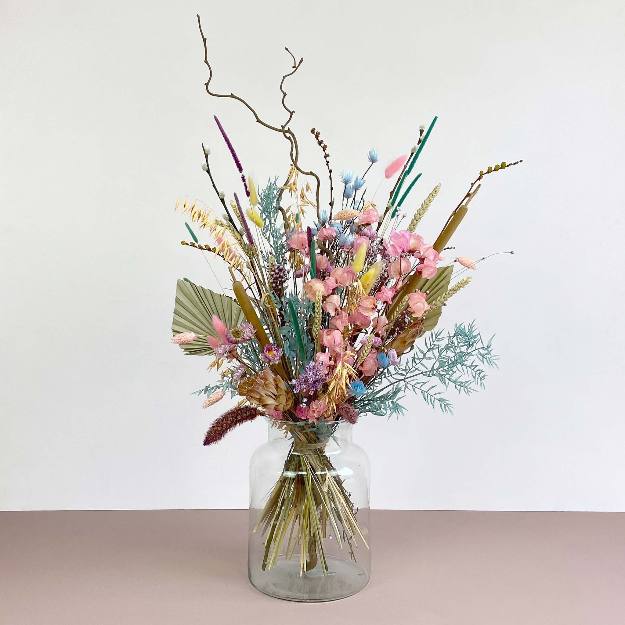 Small Mixed Pastel Dried Flowers Bouquet