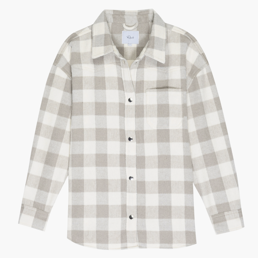 Rails Tripp Flannel Shirt Jacket - Ivory Rain