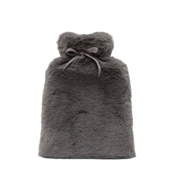 Charcoal Faux Fur Hot Water Bottle