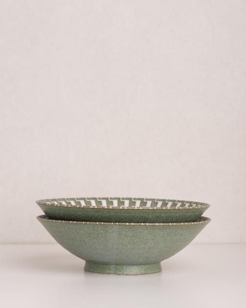 HK Living Japanese Ceramic Kyoto Salad Bowl