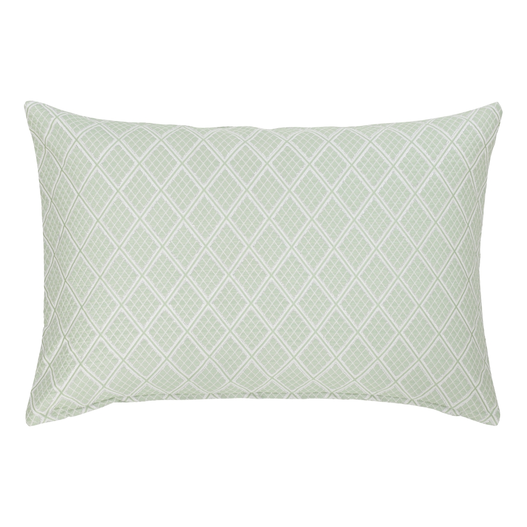 Dagny Light Green Pillow with Shiny Lurex Thread, 40x60 cm