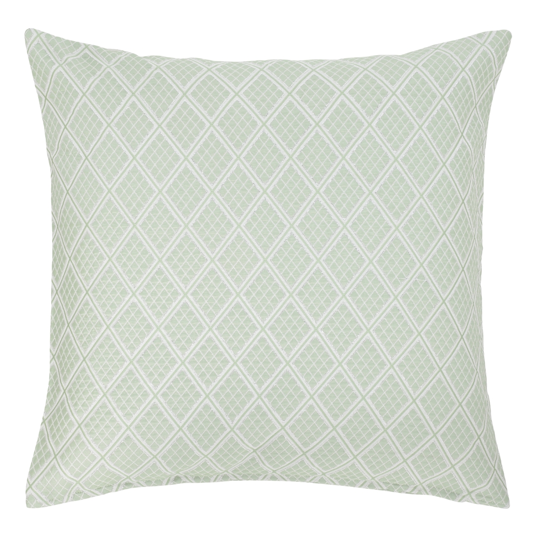 Dagny Light Green Pillow with Shiny Lurex Thread, 60x60 cm