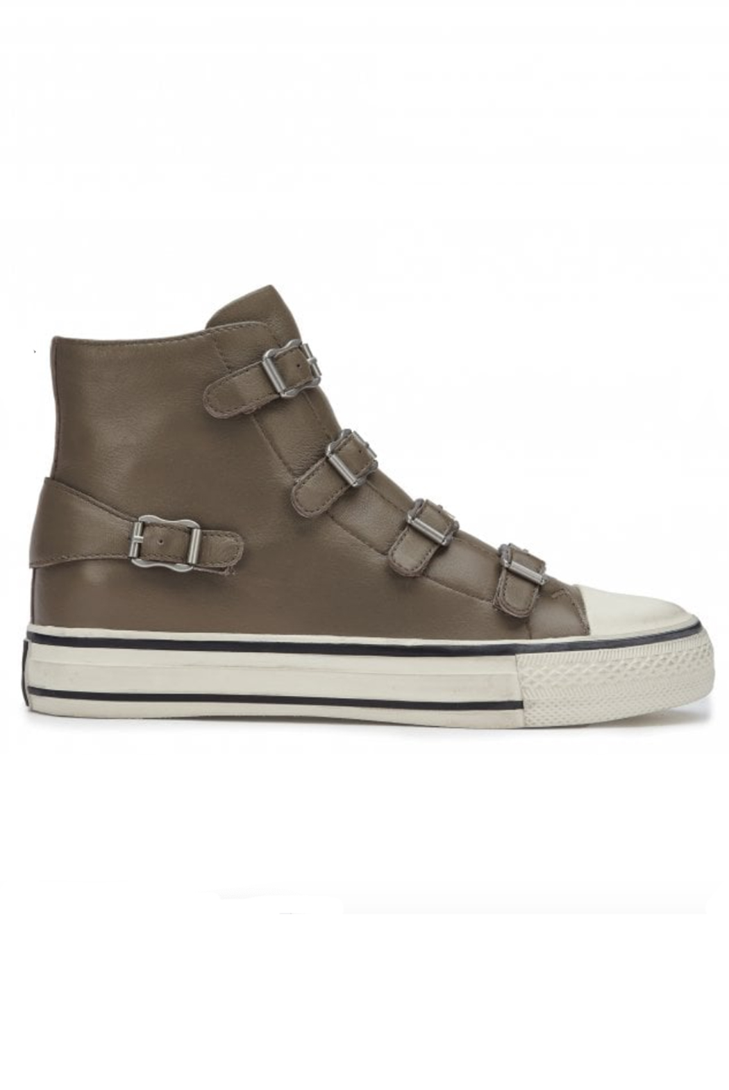 Ash Virgin Leather Buckle Trainers Topo