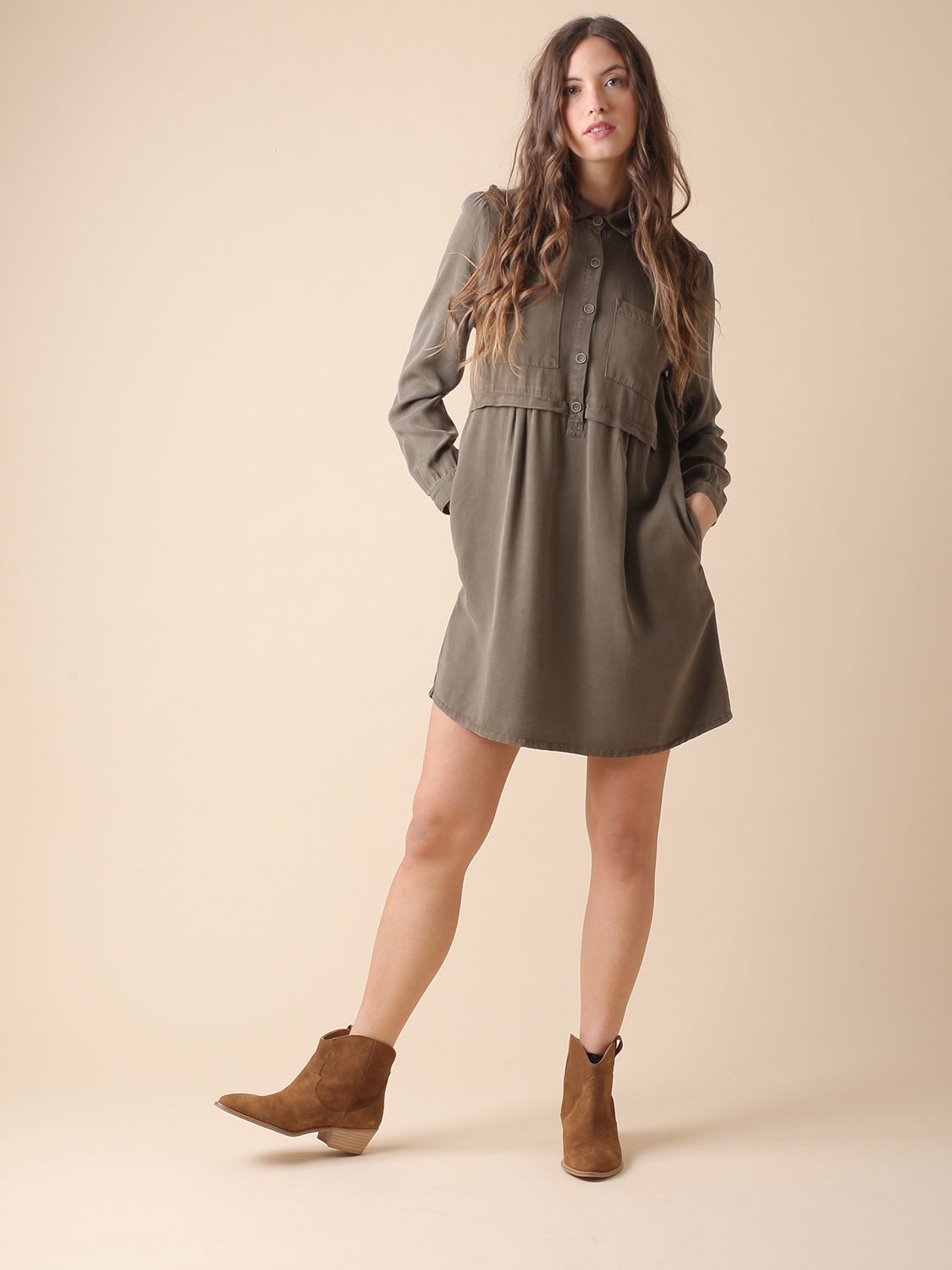 Chloe Dress Khaki