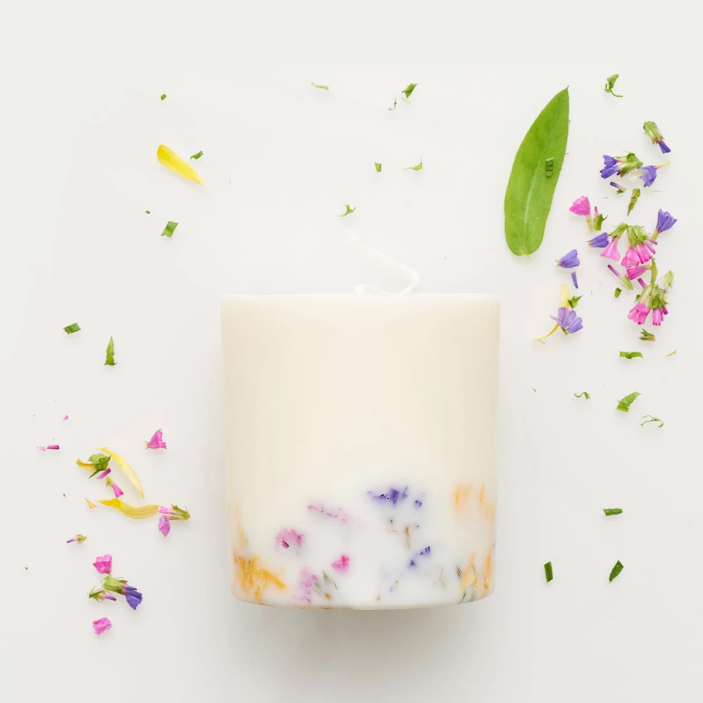 Munio Candela Eco Soy Wax Candle Hand Made Wild Flowers