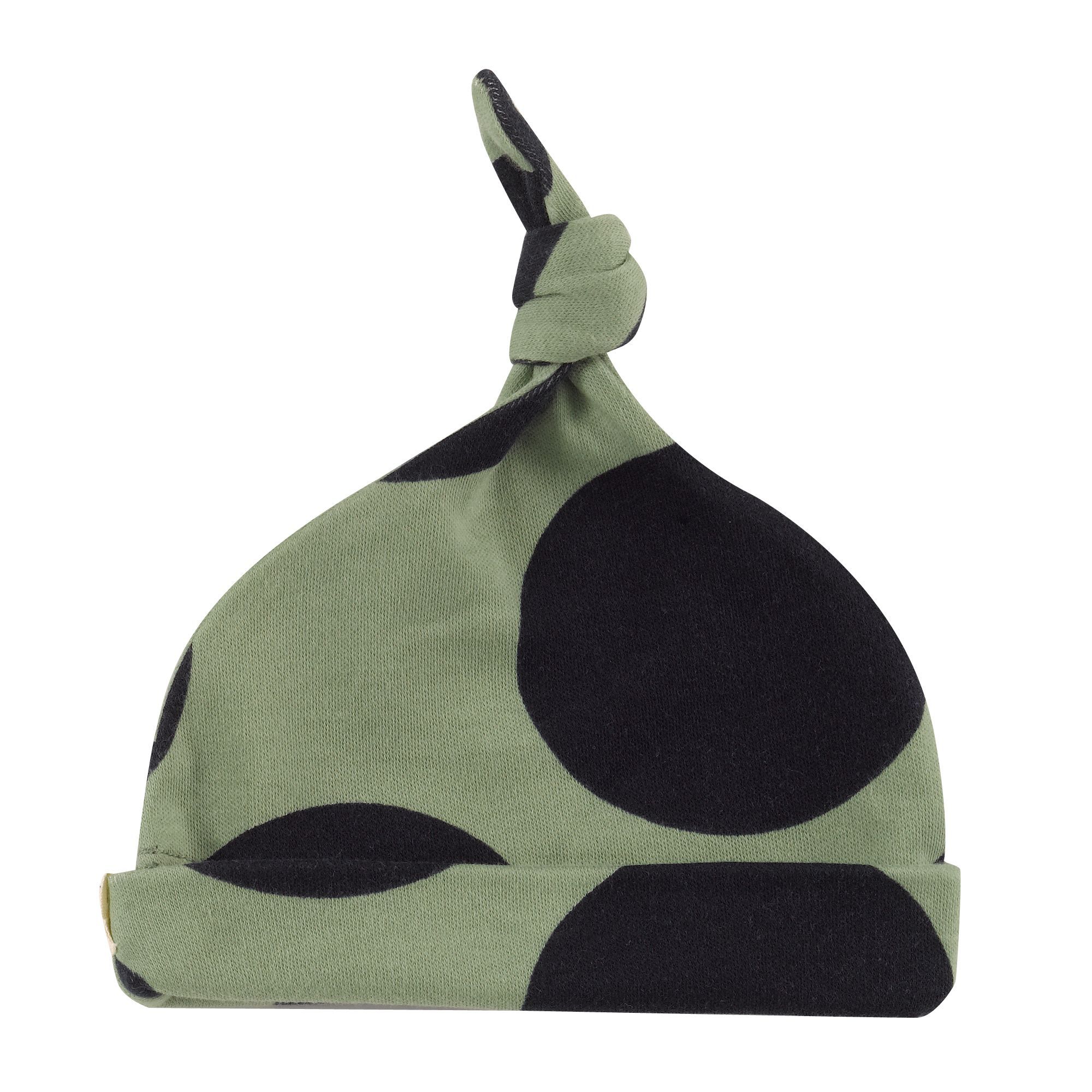 Navy Giant Spot Knotted Hat