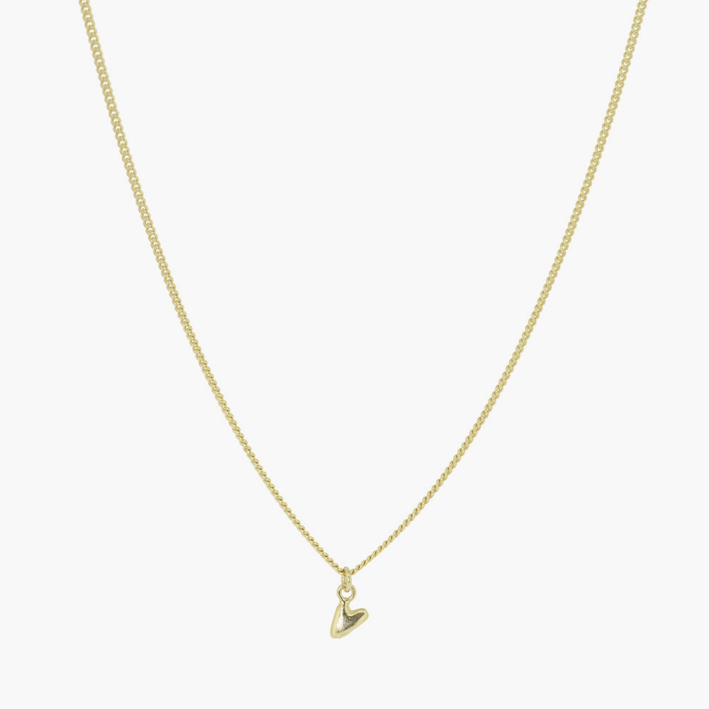 BY10AK YOU Heart Charm Necklace - Gold