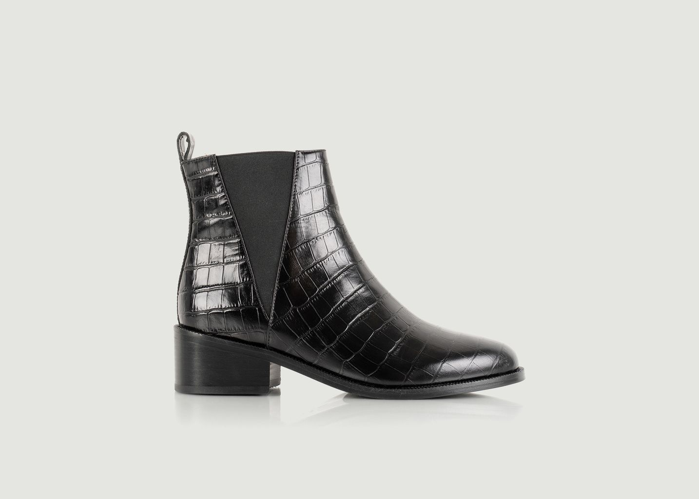 Camden Croco Effect Leather Boots