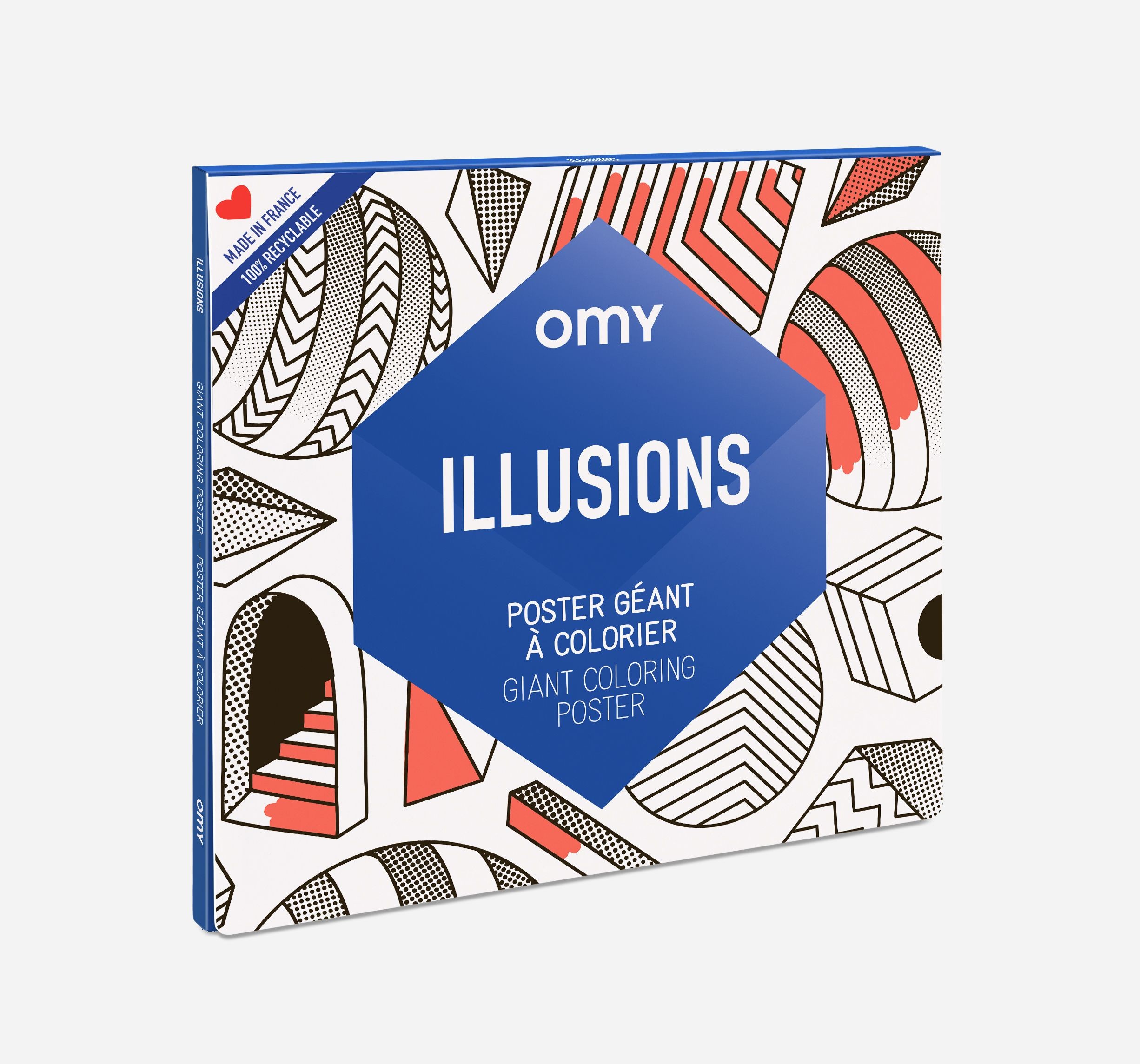 OMY Grand Poster A Colorier Illusions
