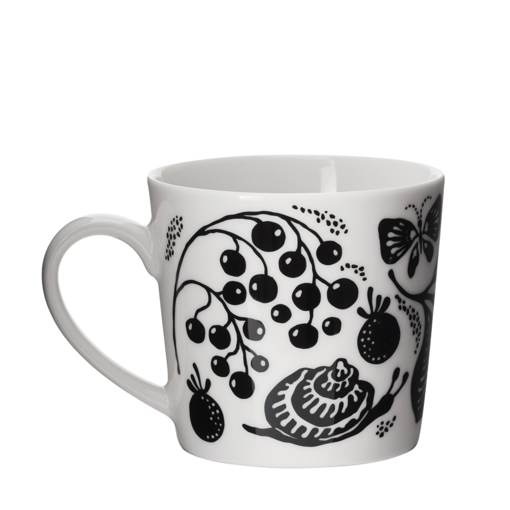 Small White Black Porcelain Wild At Heart Mug