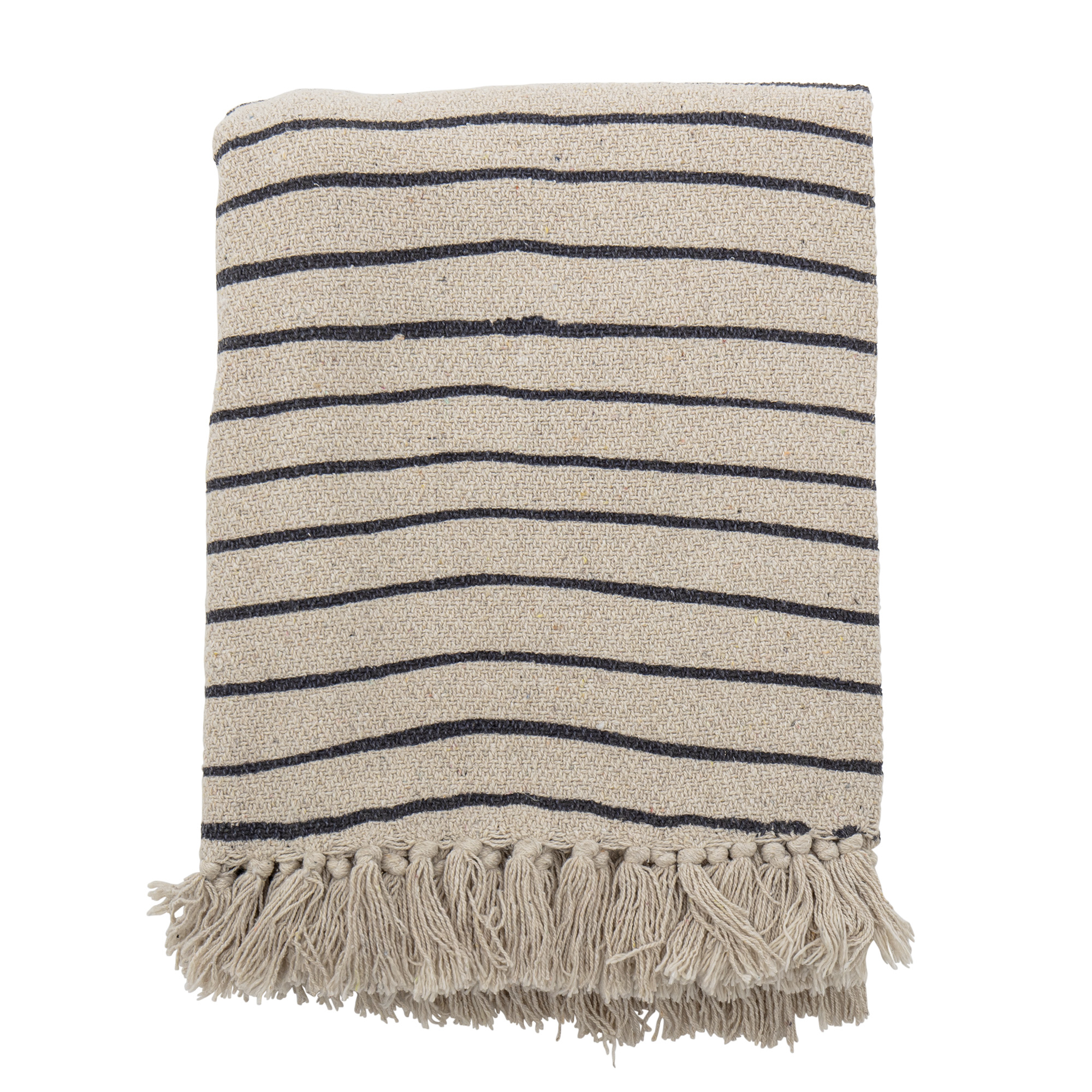 Bloomingville Natural Striped Recycled Cotton Eia Throw