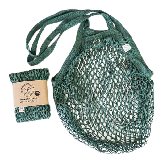 Battle Green Long Handle String Shopping Bag