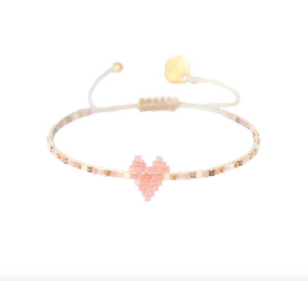 Heartsy Row Bracelet Pink