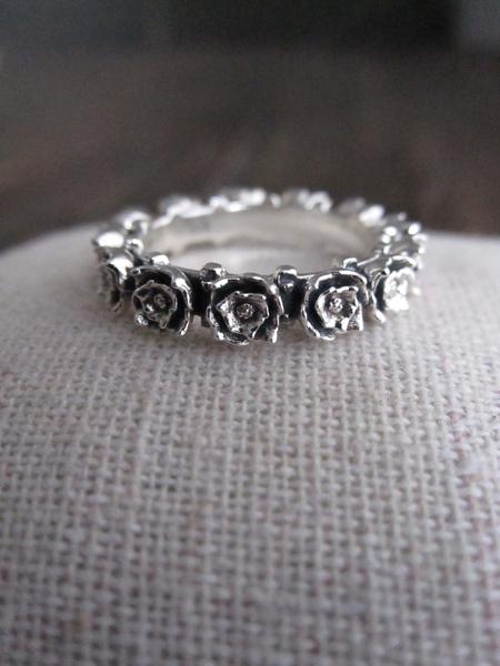 Silver Wild Rose 925 Ring