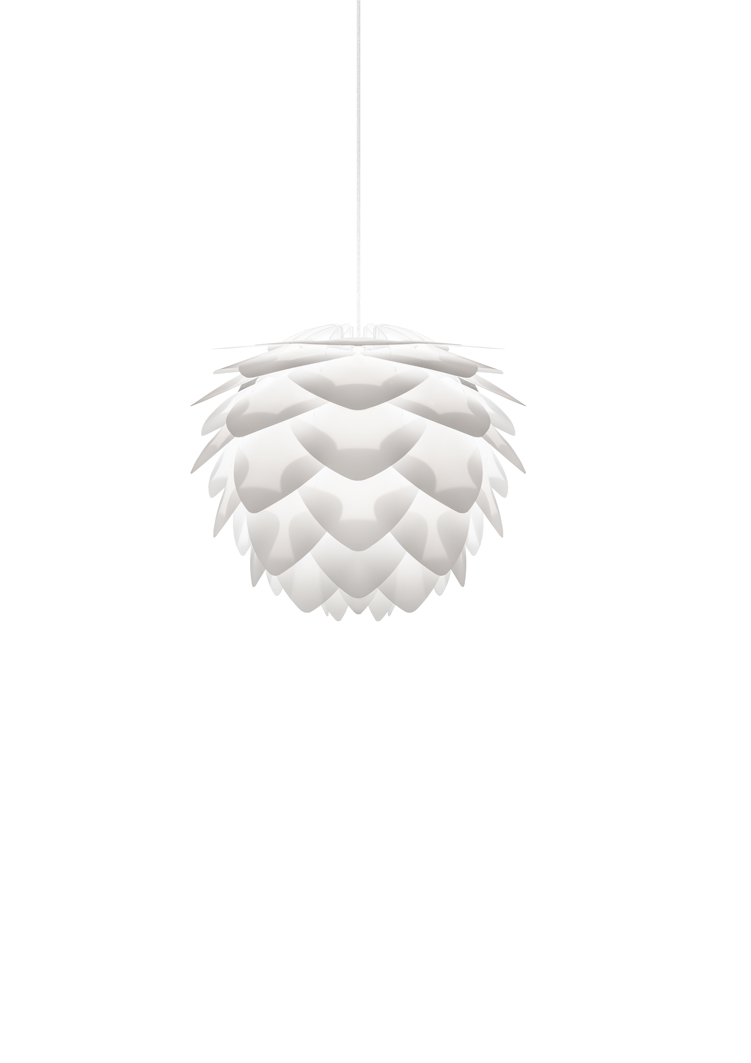 UMAGE Medium White Silvia Pendant Light Shade with White Cord Set